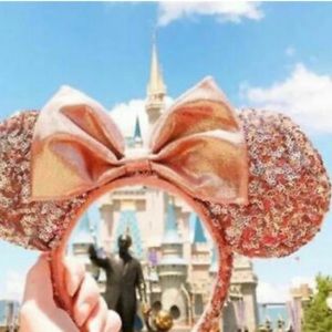 DisneyWorld Kid mouse ears - Rose Gold Sparkles